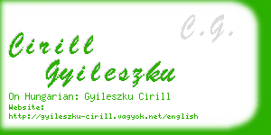 cirill gyileszku business card